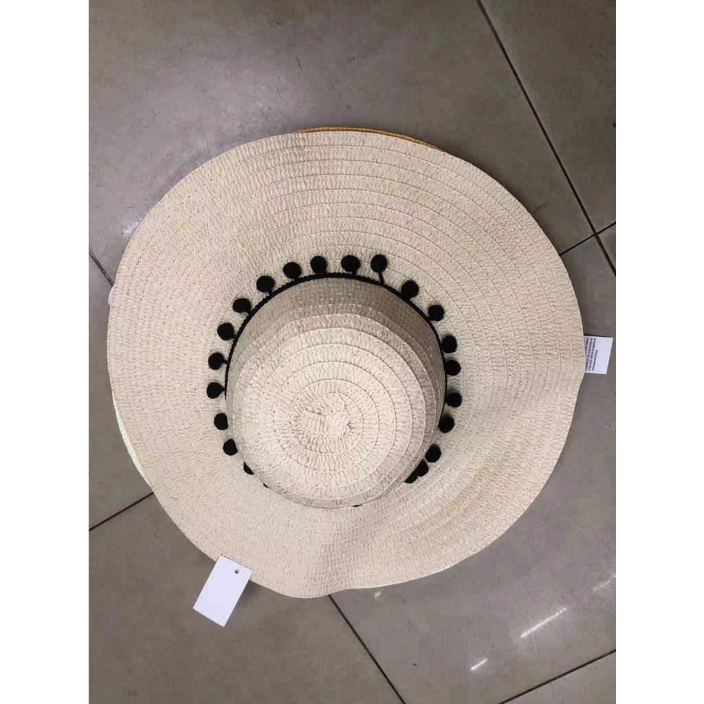 Sombrero casual o de playa con hermoso detalle de bufanda de voile / sombrero liso Sombrero de playa personalizable