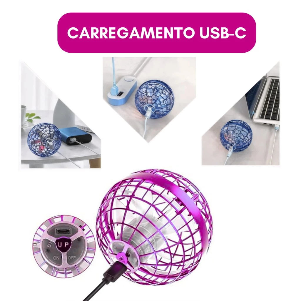 BOLA MÁGICA Voadora com LED™️🛸 | Estilo Boomerang • Brinquedo Infantil