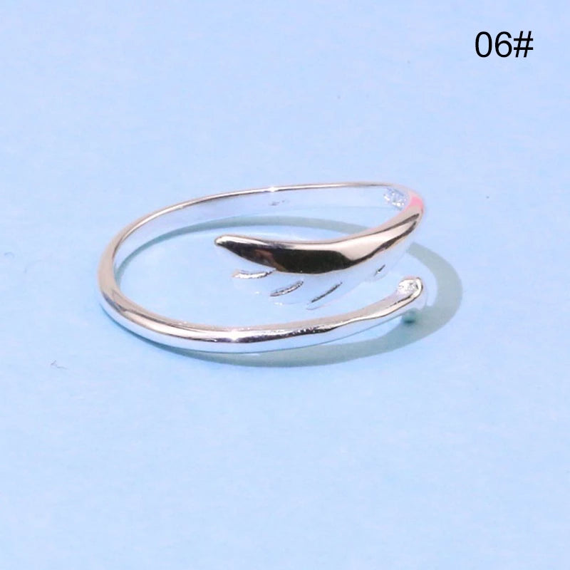 Anillo ajustable para mujer de plata pura 925 auténtica, varios modelos originales, moda femenina 8