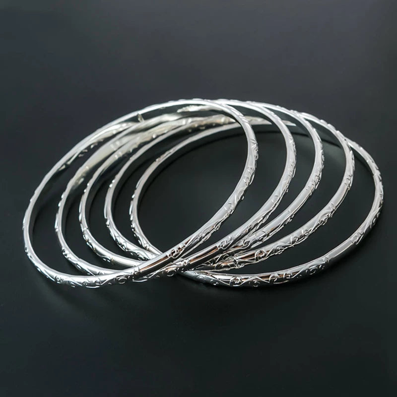 Conjunto SilverElegance - 5 Pulseiras Banhadas a Prata 925
