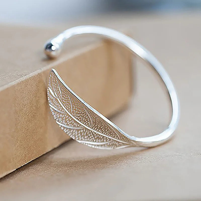 LeafCharm™ - Bracelete Ajustável em Prata 925
