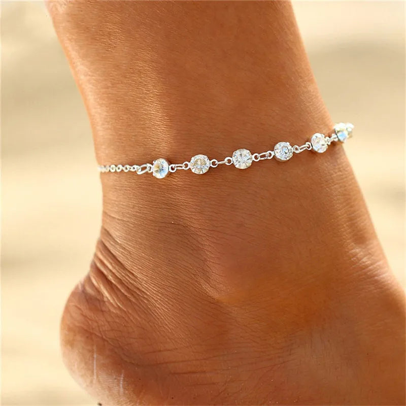 GlamAnklet™ - Tornozeleira de Luxo com Strass