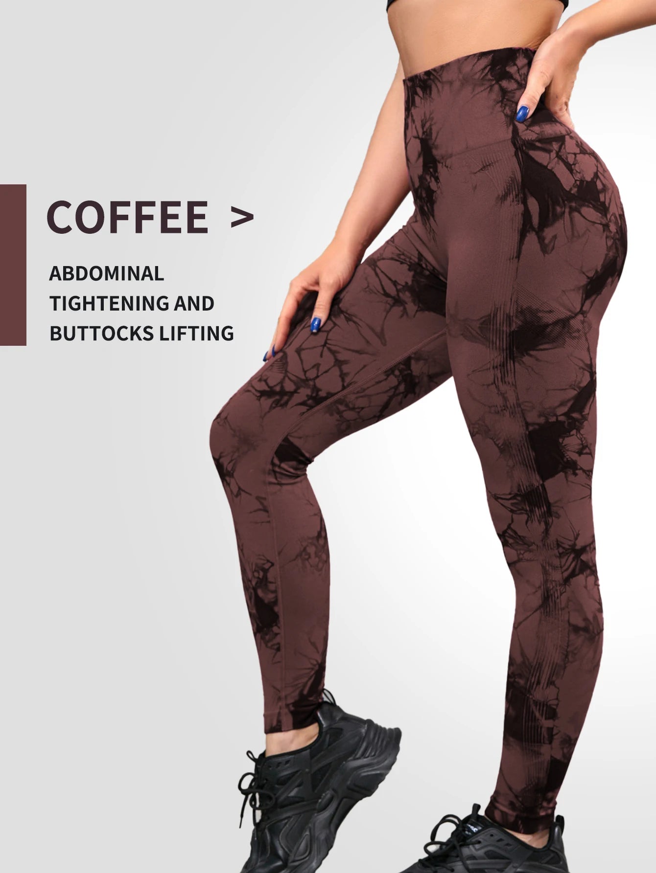 GlowFit™ - High-Waisted Tie-Dye Yoga Pants