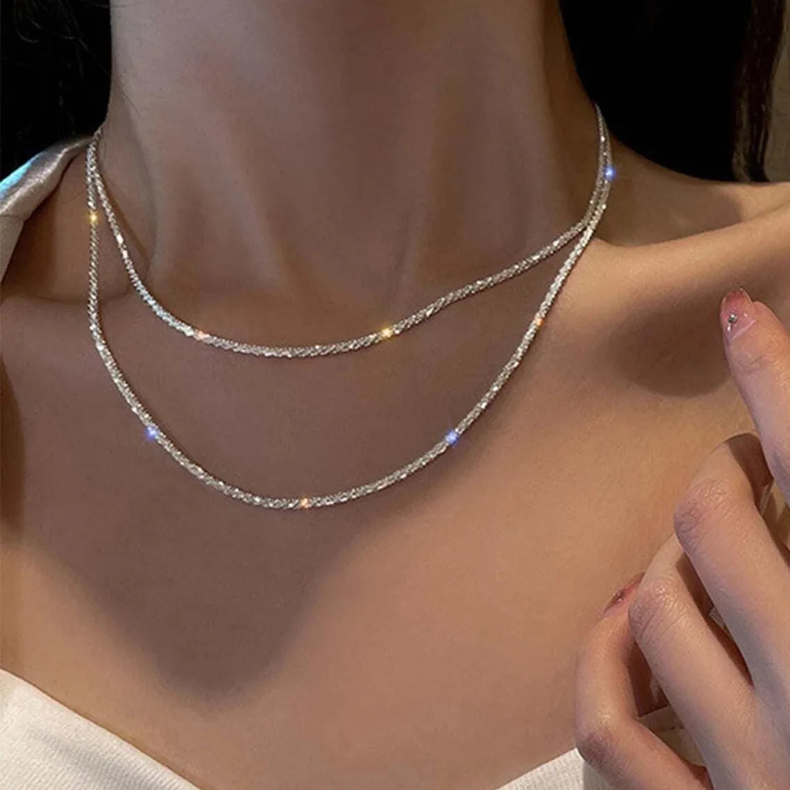 ShineChoker™ - Gargantilha Cintilante em Prata