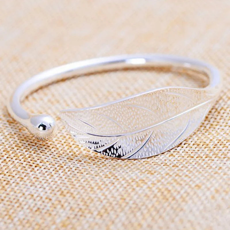 LeafCharm™ - Bracelete Ajustável em Prata 925