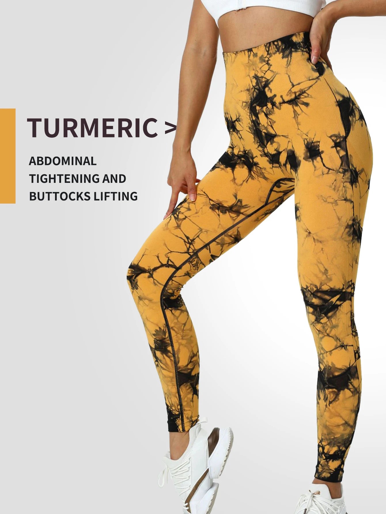 GlowFit™ - High-Waisted Tie-Dye Yoga Pants