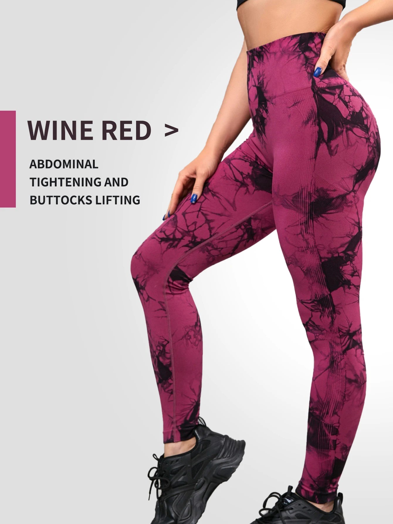 GlowFit™ - High-Waisted Tie-Dye Yoga Pants