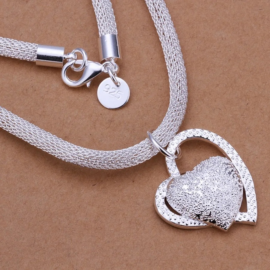 LoveCharm™ - Colar de Prata 925 com Pingente de Coração