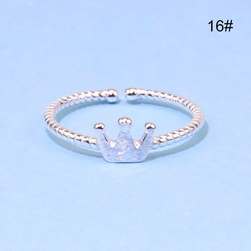 Anillo ajustable para mujer de plata pura 925 auténtica, varios modelos originales, moda femenina 8