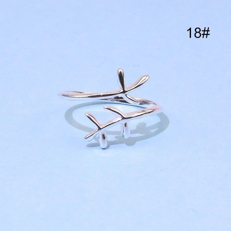 Anillo ajustable para mujer de plata pura 925 auténtica, varios modelos originales, moda femenina 8