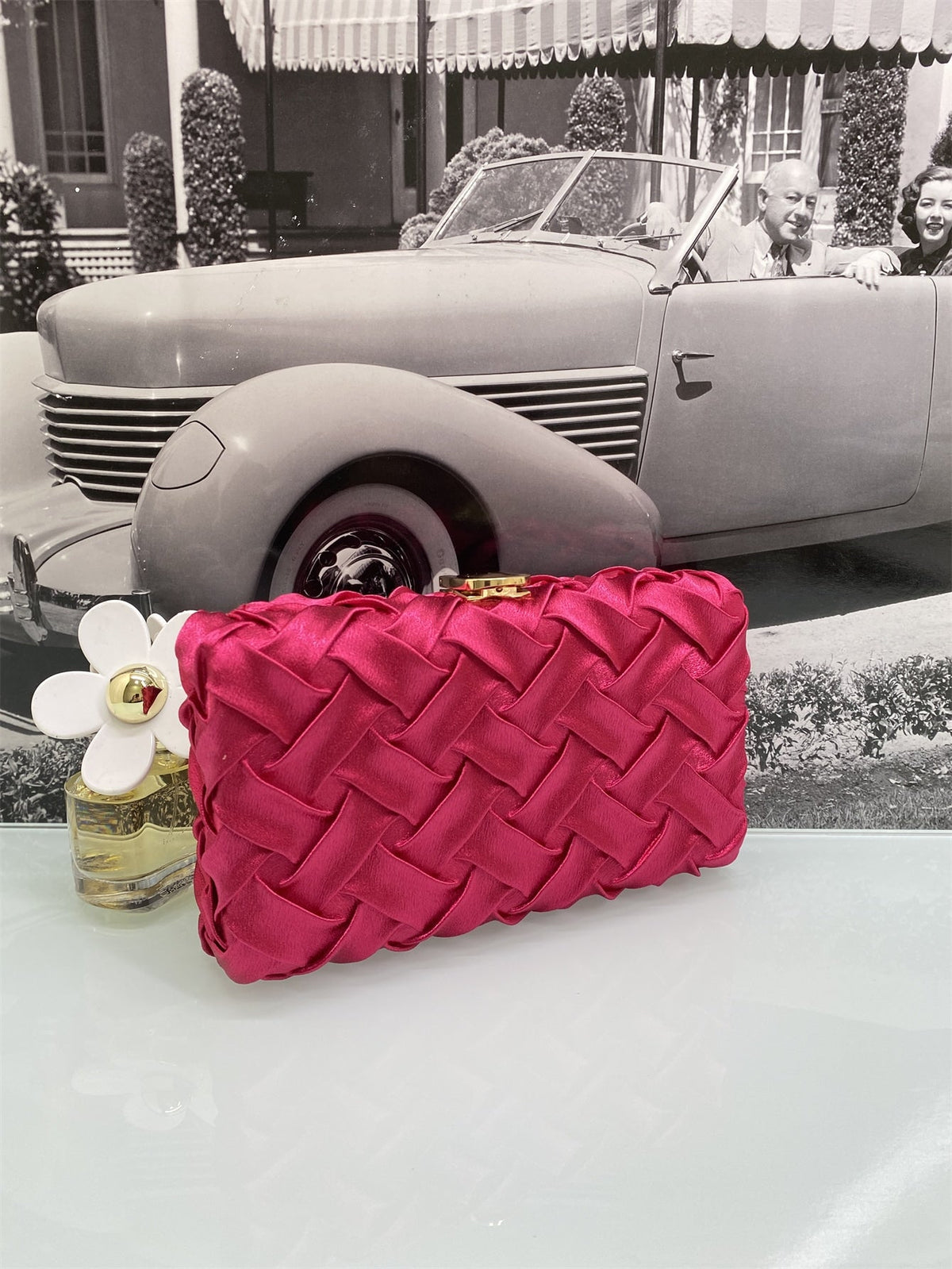 Baila Morena Bolsa Carteira de Festa Enrugada com Fecho de Beijo - Luna Fashion Style -