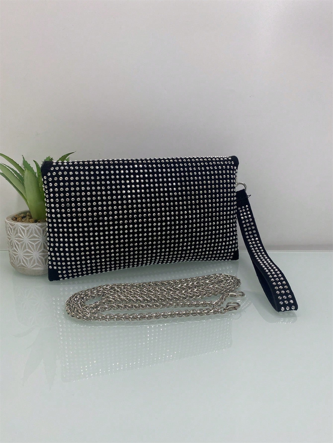 Baila Morena Bolsa Carteira Envelope com Brilho e Strass - Luna Fashion Style -