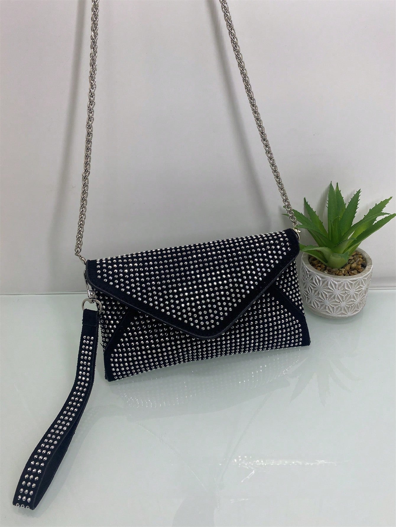 Baila Morena Bolsa Carteira Envelope com Brilho e Strass - Luna Fashion Style -