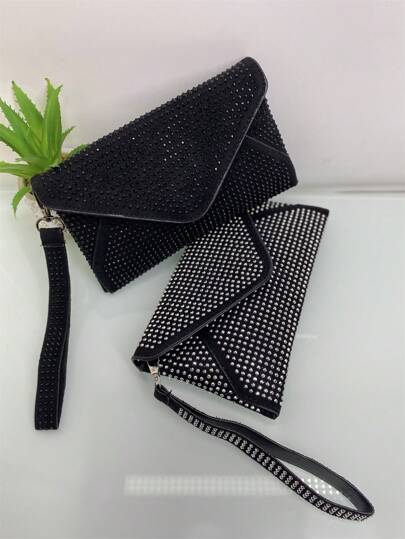 Baila Morena Bolsa Carteira Envelope com Brilho e Strass - Luna Fashion Style -