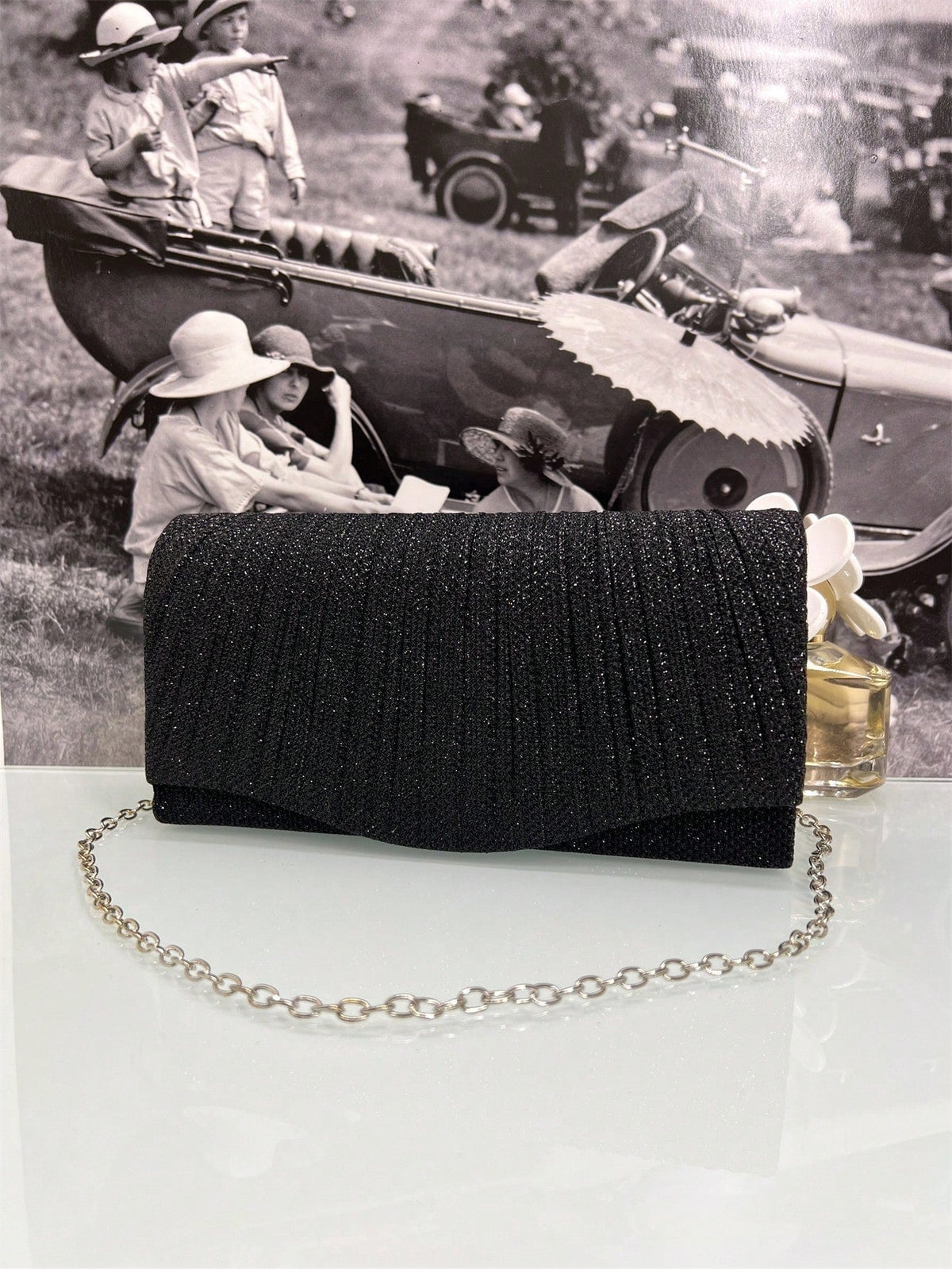 Baila Morena | Clutch de Festa com Glitter e Alça de Corrente - Luna Fashion Style -