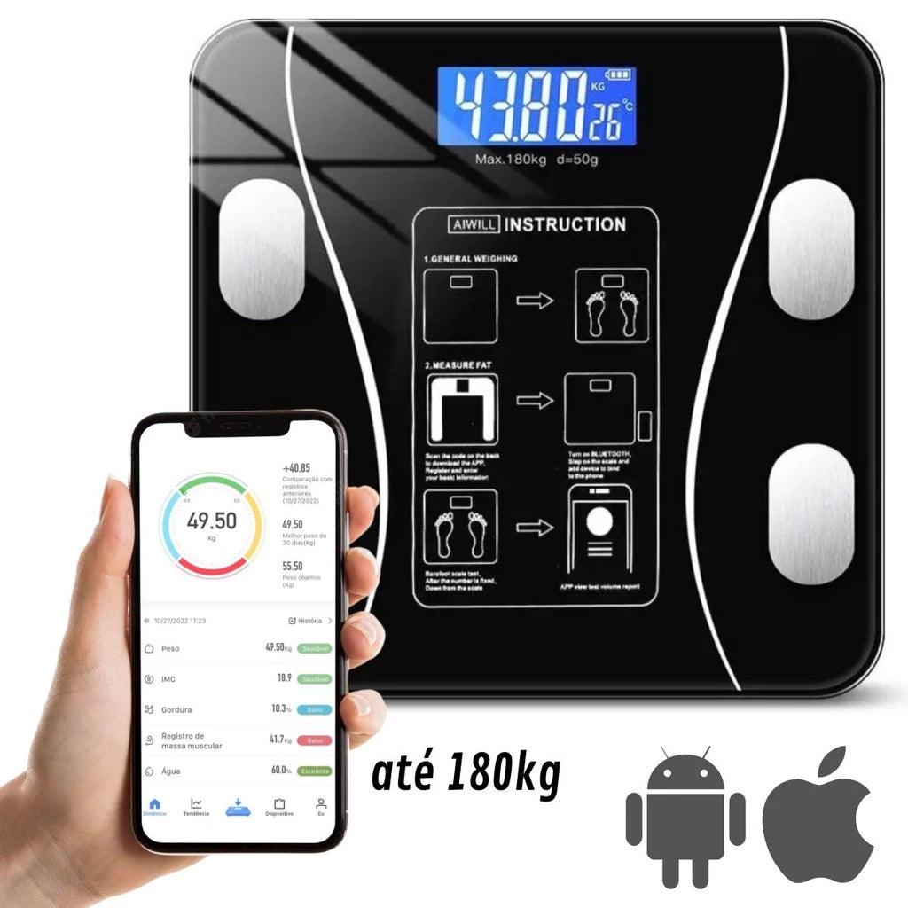 Balança Digital de Bioimpedância Profissional c/ Bluetooth - Luna Fashion Style -