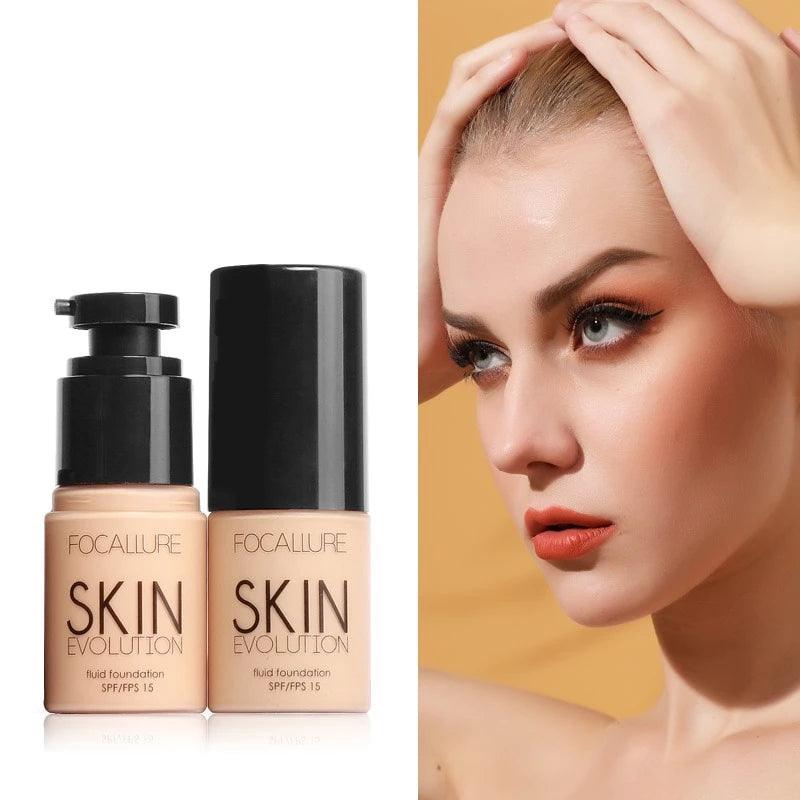 Base Natural FOCALLURE | Corretor a prova d’água - Luna Fashion Style -