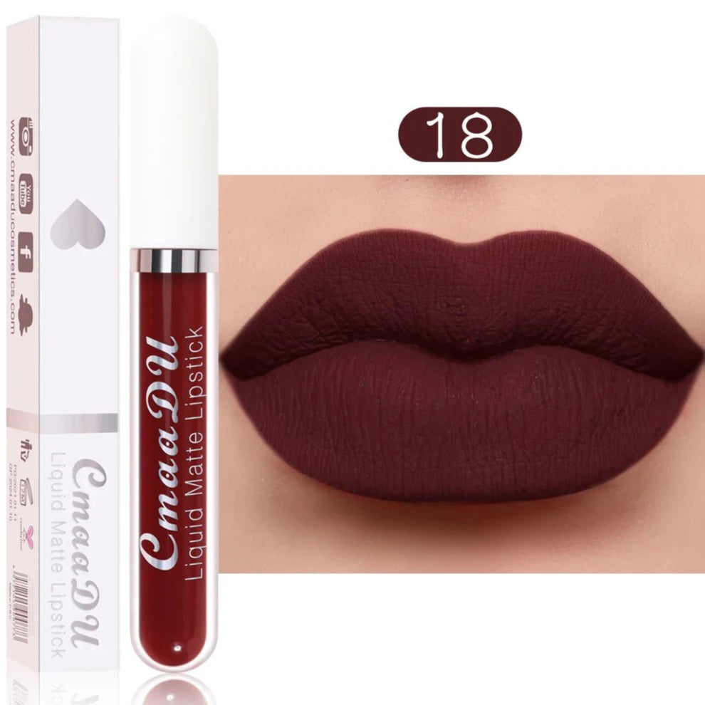 Batom Matte à Prova d'Água | 18 Cores Luxuosas - Luna Fashion Style -