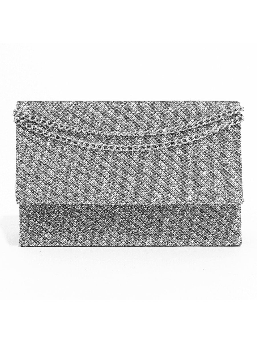 Bolsa Carteira Brilhante Prata - Luna Fashion Style -