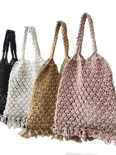 Bolsa de Crochê Rede de Pesca Portátil - Luna Fashion Style -