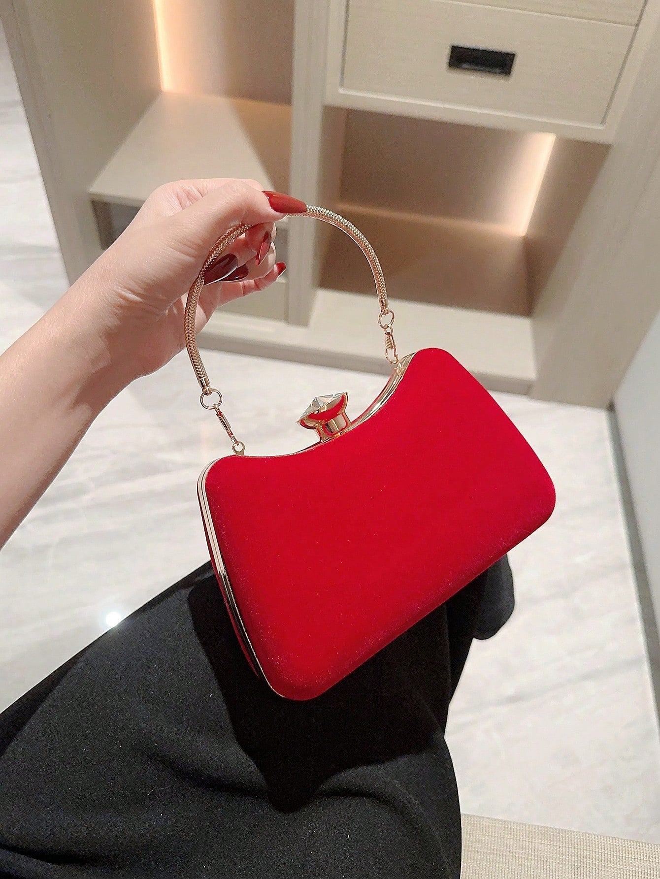 Bolsa de Mão | Moonlit EveBag Velvet - Luna Fashion Style -