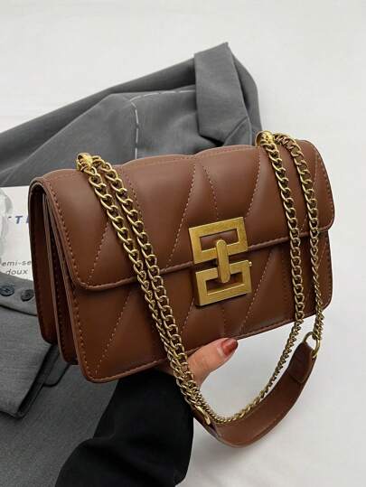 Bolsa de Ombro Elegante com Detalhes em Metal - Luna Fashion Style -