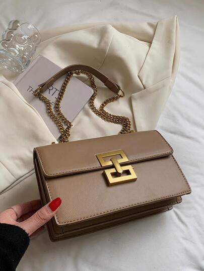 Bolsa de Ombro Elegante com Detalhes em Metal - Luna Fashion Style -