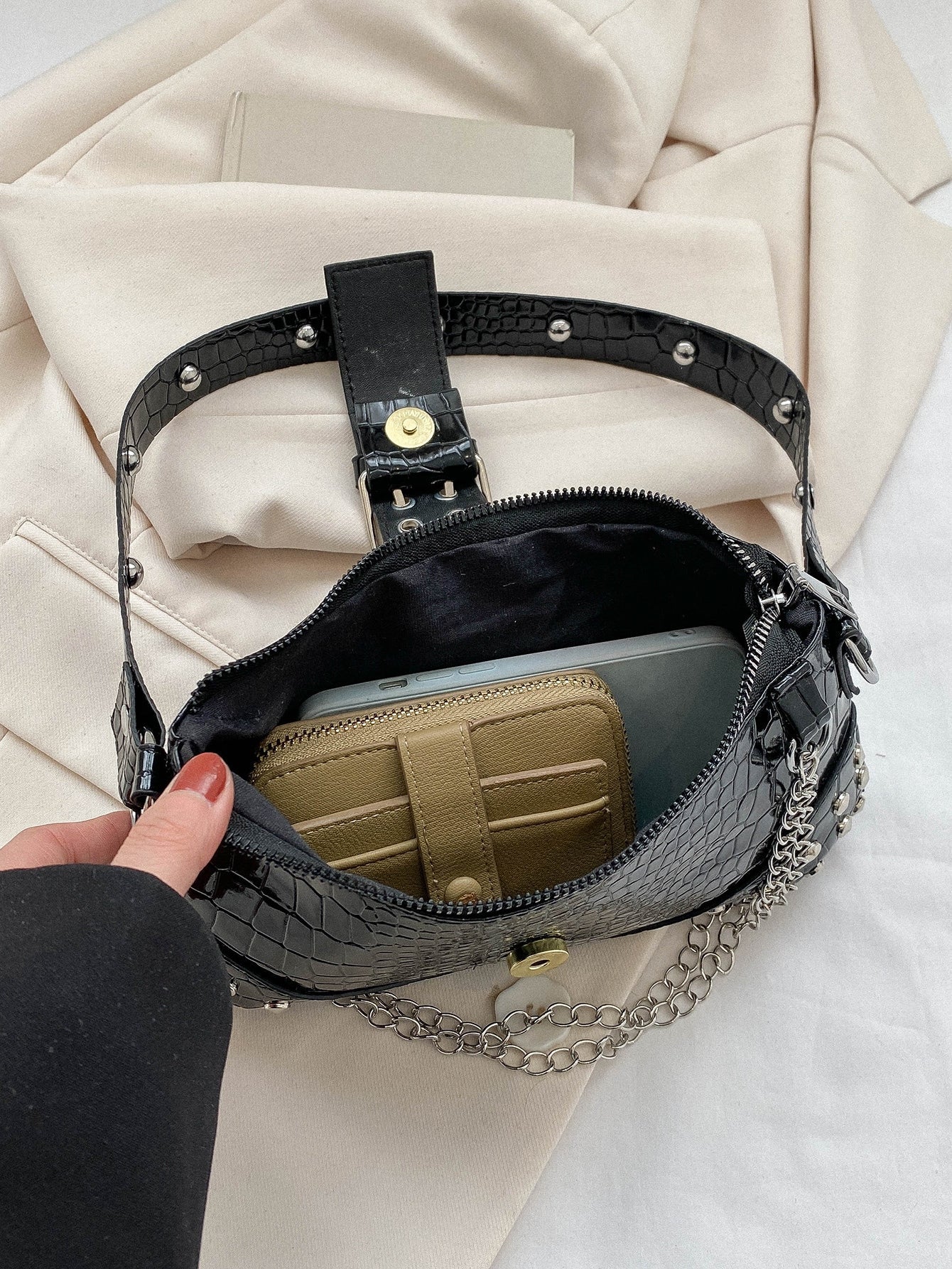 Bolsa Elegante Feminina com Laço e Detalhes Luxuosos - Luna Fashion Style -