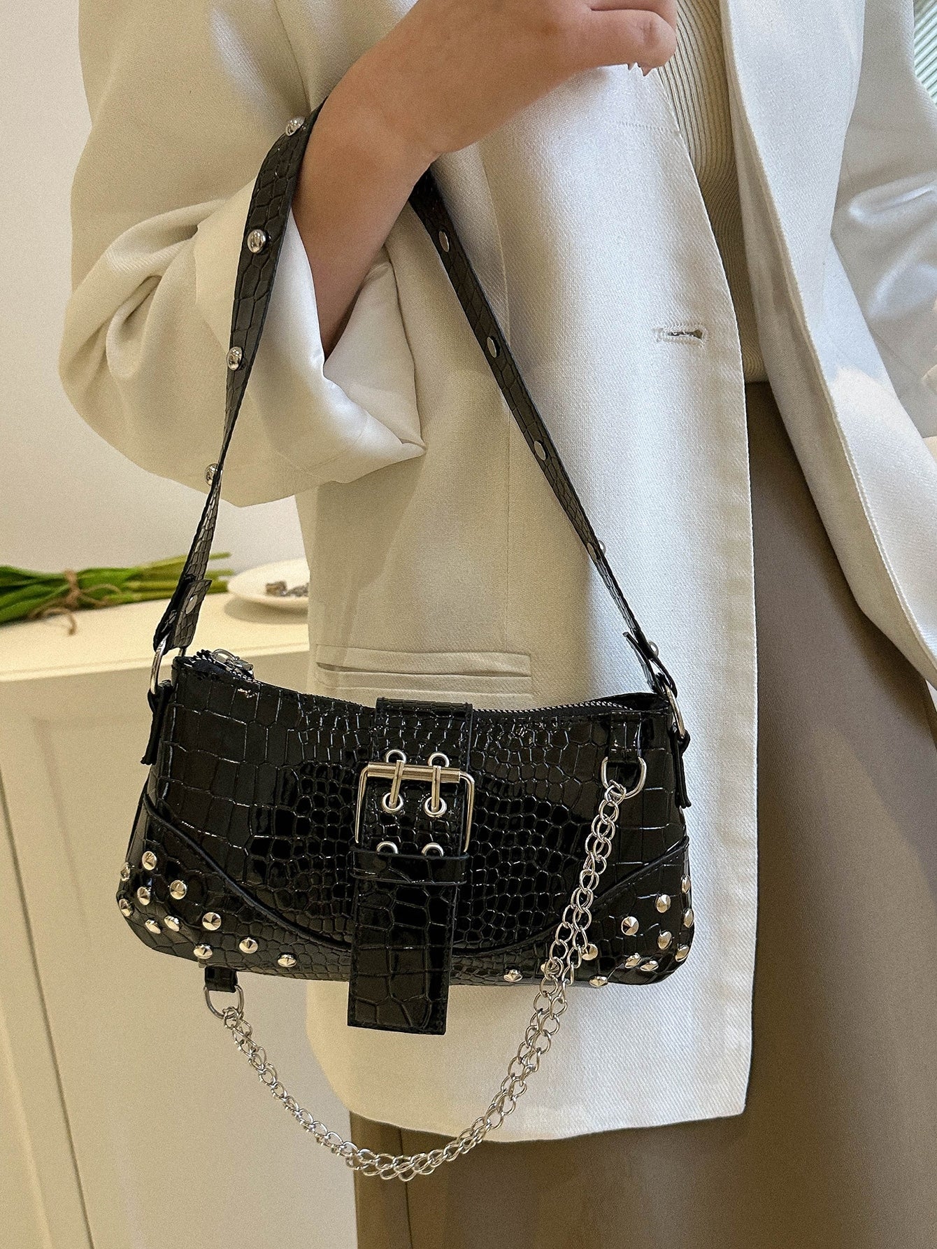Bolsa Elegante Feminina com Laço e Detalhes Luxuosos - Luna Fashion Style -