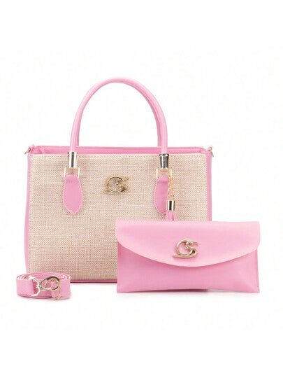 Bolsa Feminina Média tecido + Carteira Gaby Show - Luna Fashion Style -