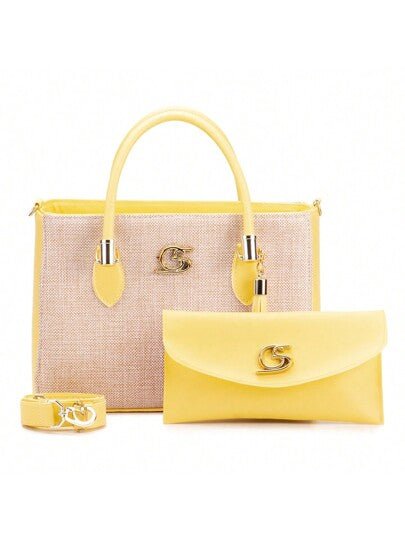 Bolsa Feminina Média tecido + Carteira Gaby Show - Luna Fashion Style -