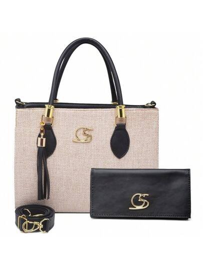 Bolsa Feminina Média tecido + Carteira Gaby Show - Luna Fashion Style -