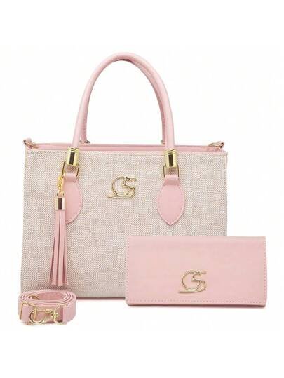 Bolsa Feminina Média tecido + Carteira Gaby Show - Luna Fashion Style -