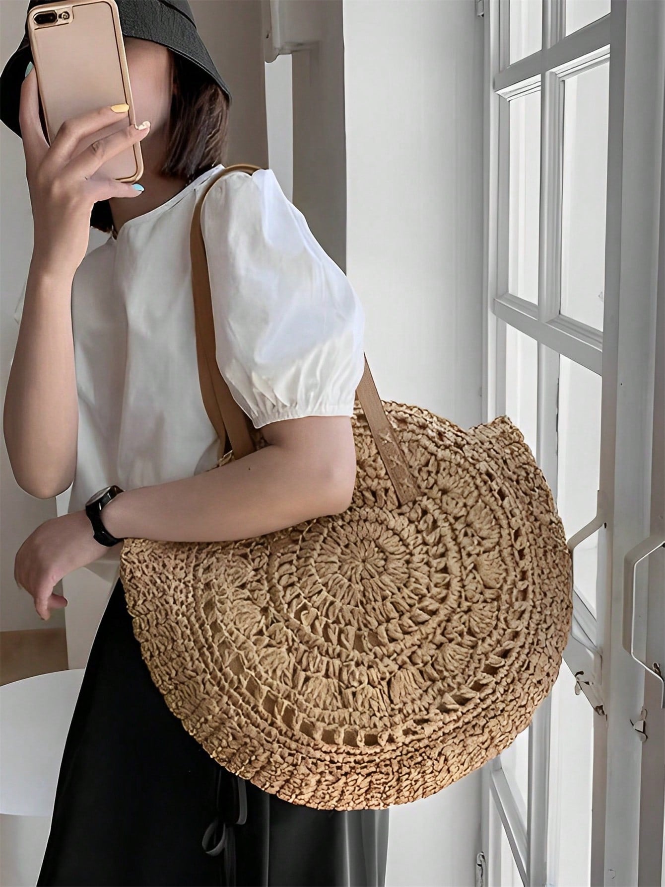 Bolsa Redonda de Palha Baila Morena - Luna Fashion Style -