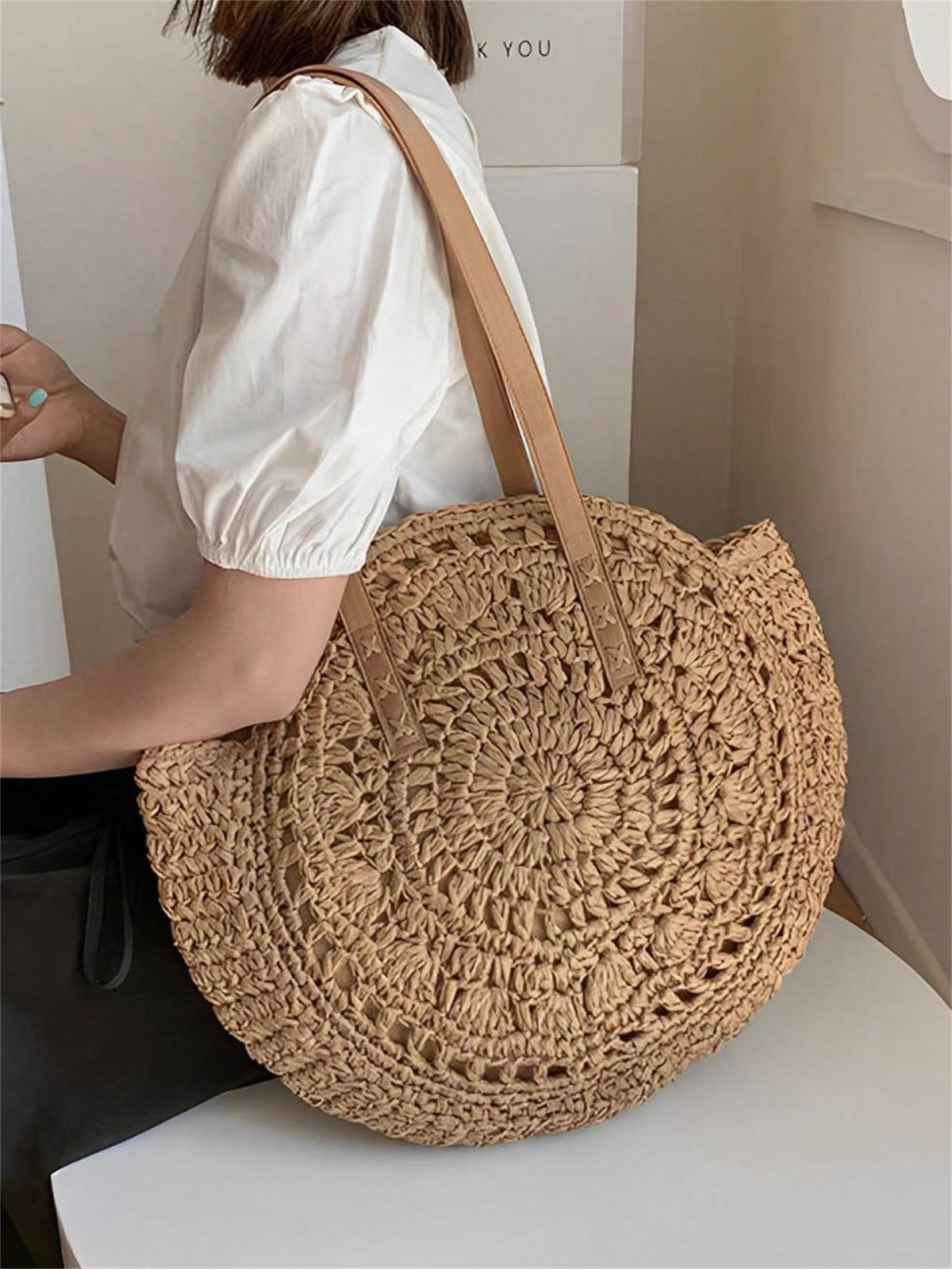 Bolsa Redonda de Palha Baila Morena - Luna Fashion Style -