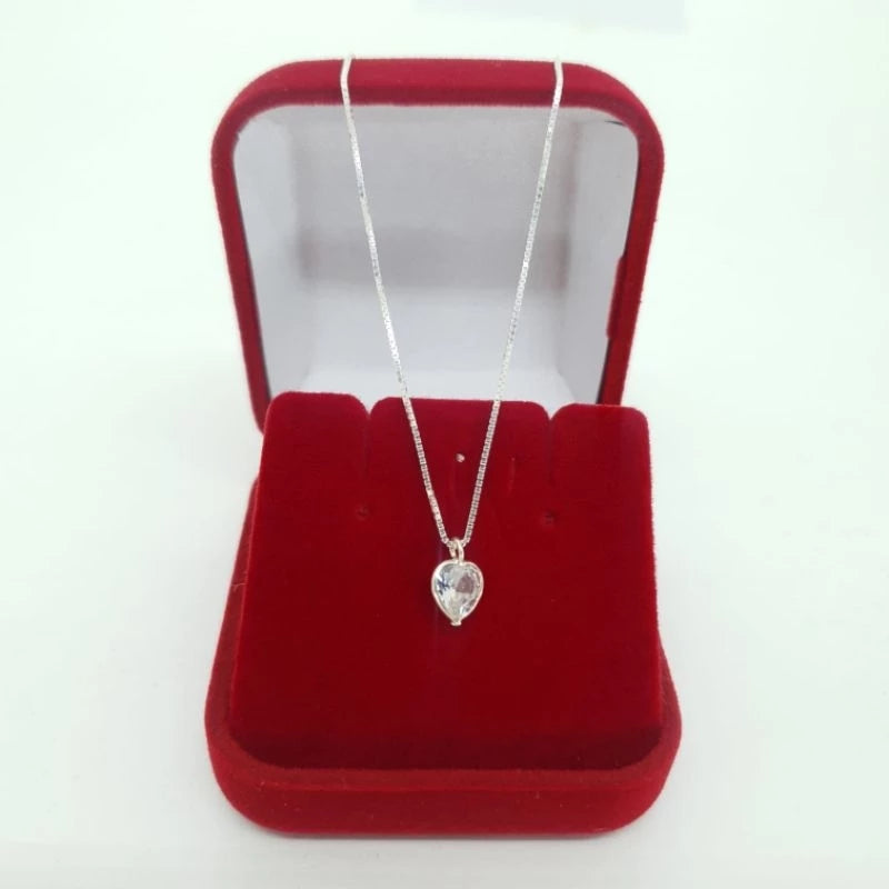 Veneziana Heart - Colar em Prata 925 com Pingente de Zircônia