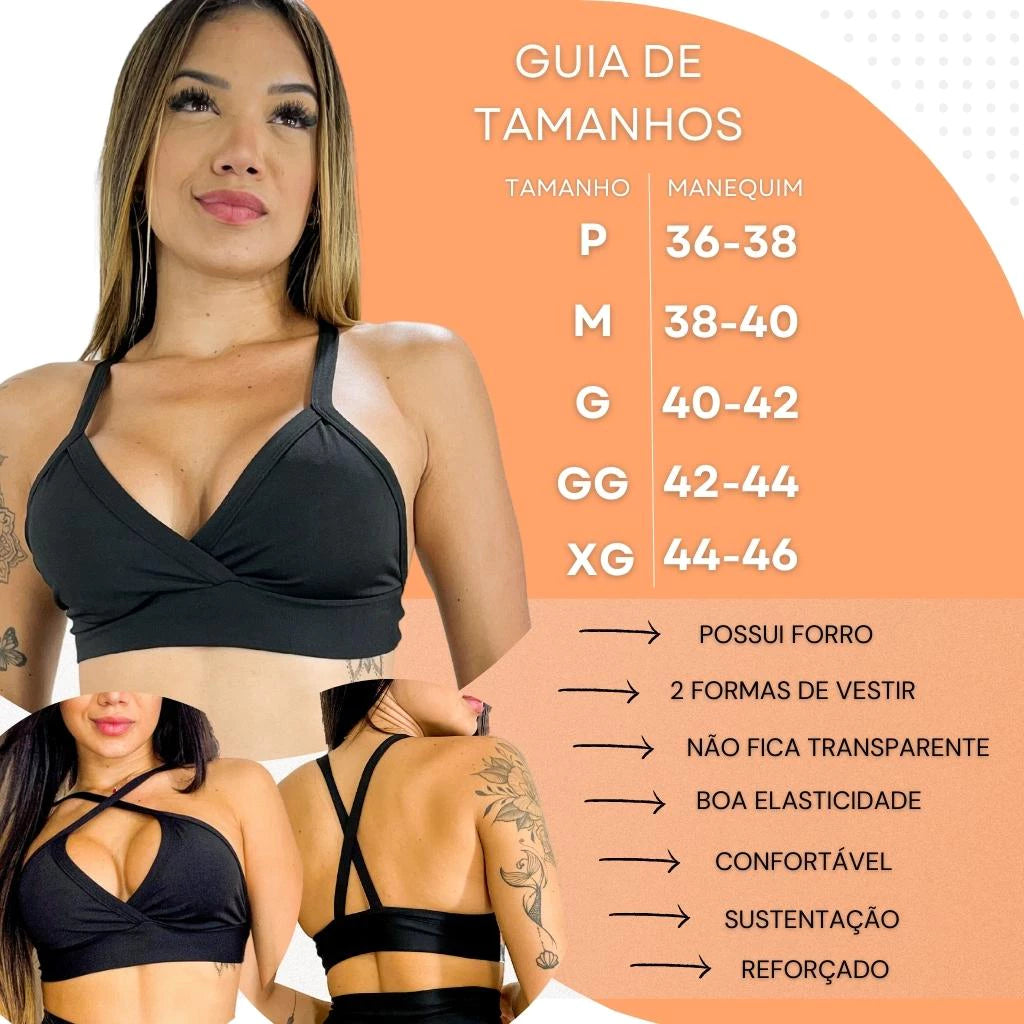 Kit c/ 3 Tops Fitness | Conforto, Sustentação e Estilo
