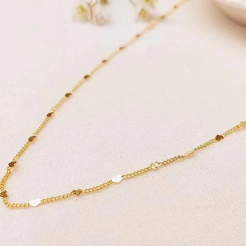 Kit Elegance - Colar e Pulseira Coração Folheados a Ouro 18K e Prata 925