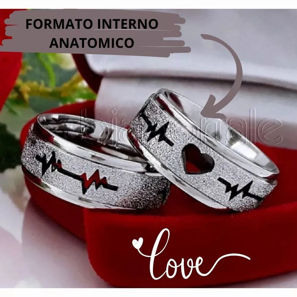 Par de Alianças SilverLove - Banhadas a Prata 925 + Solitário