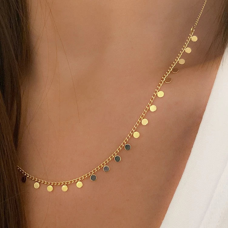 Grumet Kit - Choker Necklace and Bracelet Plated in 18K Gold and 925 Silver