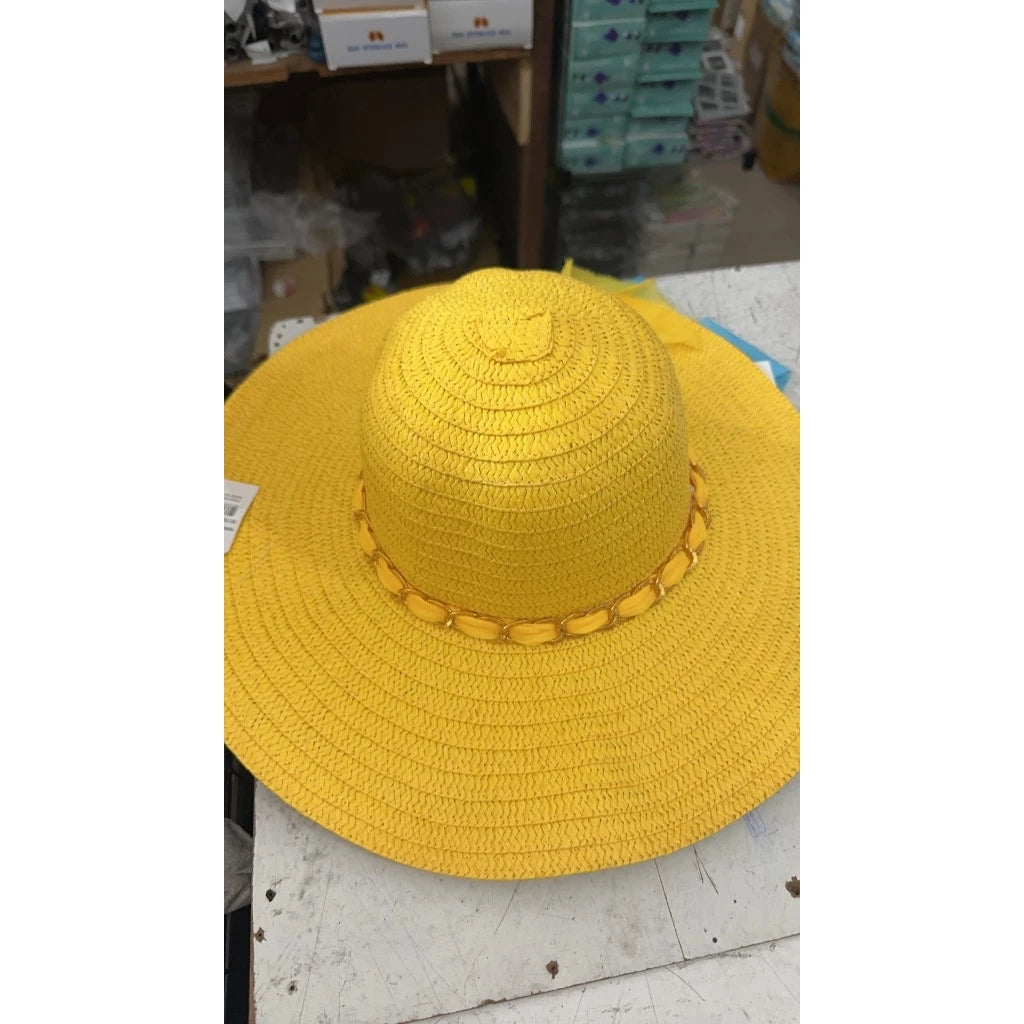Sombrero casual o de playa con hermoso detalle de bufanda de voile / sombrero liso Sombrero de playa personalizable