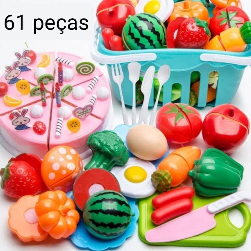 Brinquedo de Comidinhas Divertidas | Varias Peças - Luna Fashion Style - brinquedo