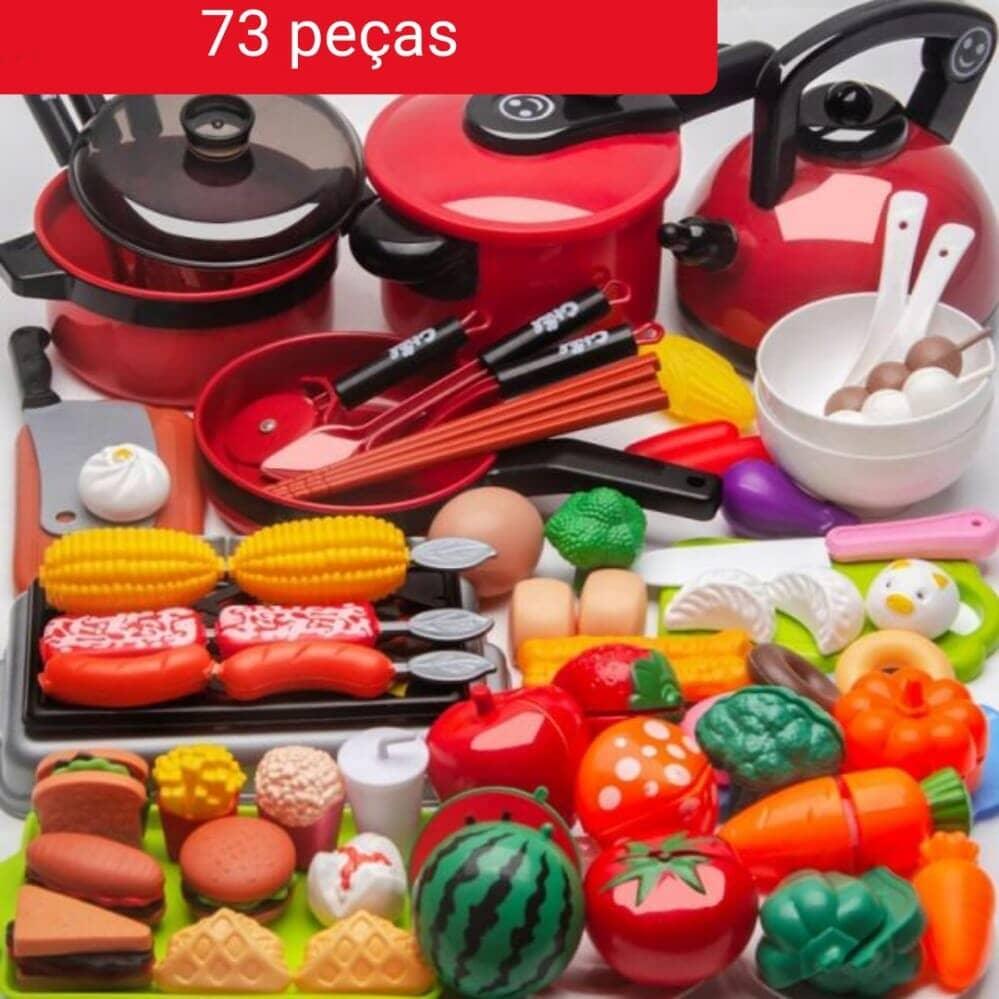 Brinquedo de Comidinhas Divertidas | Varias Peças - Luna Fashion Style - brinquedo