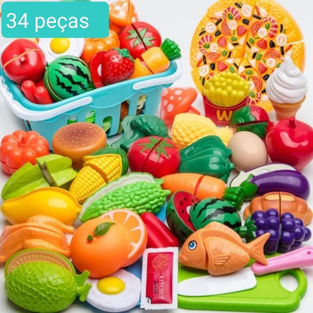 Brinquedo de Comidinhas Divertidas | Varias Peças - Luna Fashion Style - brinquedo