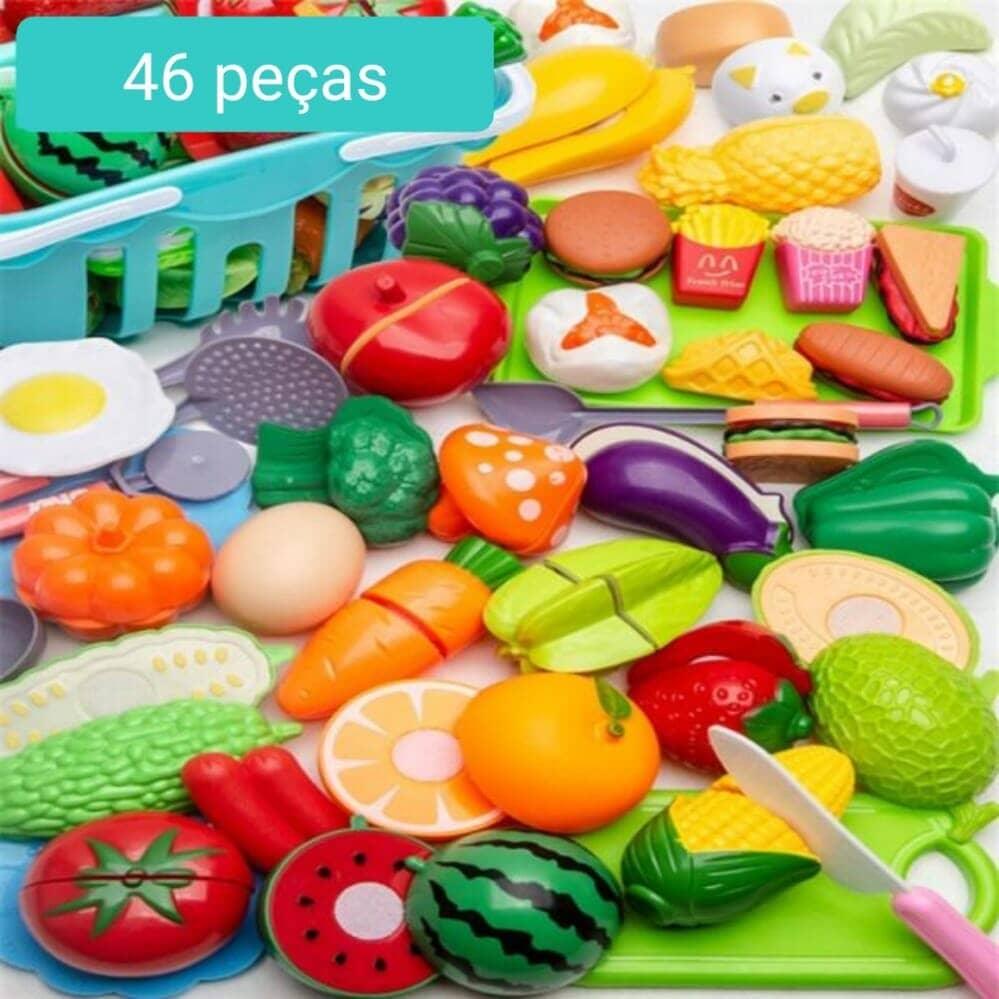 Brinquedo de Comidinhas Divertidas | Varias Peças - Luna Fashion Style - brinquedo