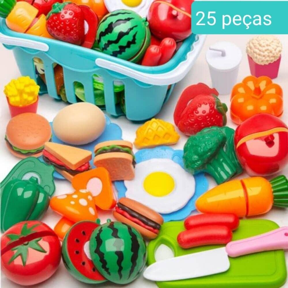 Brinquedo de Comidinhas Divertidas | Varias Peças - Luna Fashion Style - brinquedo