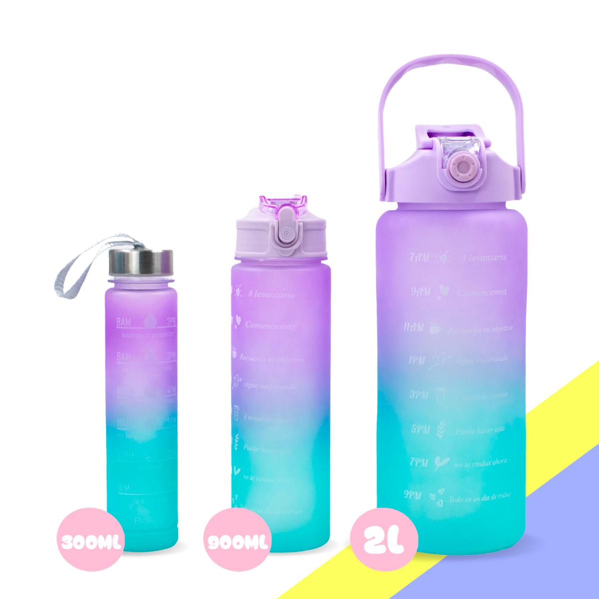 HydraGlow™ - Kit de 3 botellas con degradado y pegatinas
