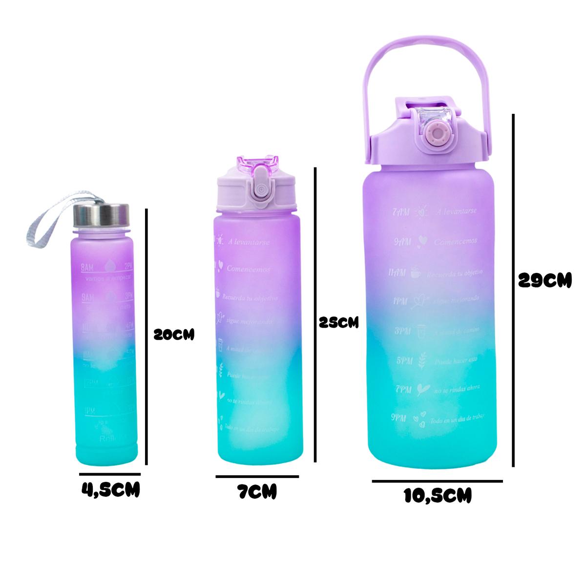 HydraGlow™ - Kit de 3 botellas con degradado y pegatinas