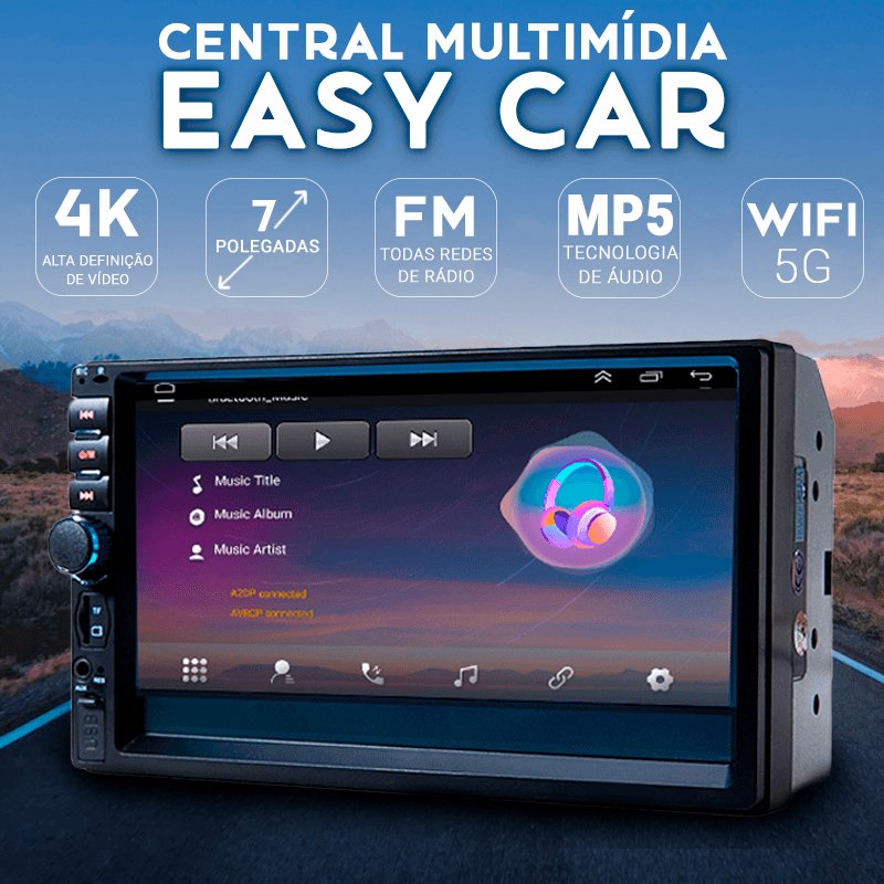 Central Multimídia Universal 7 Polegadas Wifi Gps Mp5 Bluetooth - Luna Fashion Style - Eletrônicos