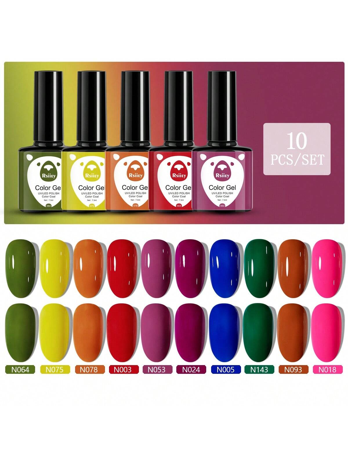Conjunto de 10 Esmaltes de Gel Com Glitter | XEIJAYI - Luna Fashion Style -